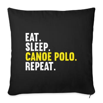 Canoe Polo - Sofa pillowcase 17,3'' x 17,3'' (45 x 45 cm) - black - Front
