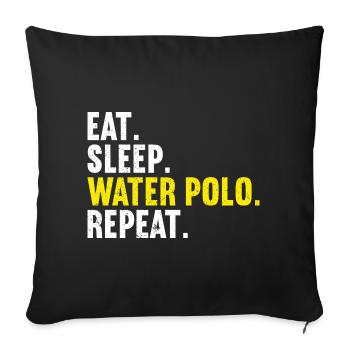 Water-polo Waterpolo - Housse de coussin décorative 45 x 45 cm - noir - Devant