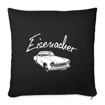 Warti Eisenacher Oldtimer Rarität (Sport Coupe) - Sofakissenbezug 45 x 45 cm - Schwarz - Vorne