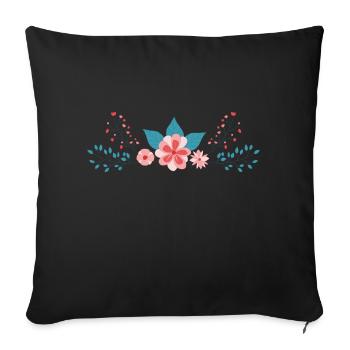 Flower Flower Plant - Sofa pillowcase 17,3'' x 17,3'' (45 x 45 cm) - black - Front