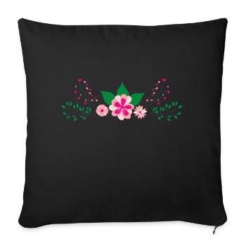 Flower Flower Plant - Sofa pillowcase 17,3'' x 17,3'' (45 x 45 cm) - black - Front