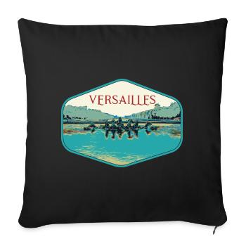 Chateau de Versailles, le char d'Apollon, France - Housse de coussin décorative 45 x 45 cm - noir - Devant