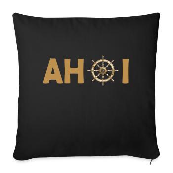 AHOI! - Sofakissenbezug 45 x 45 cm - Schwarz - Vorne