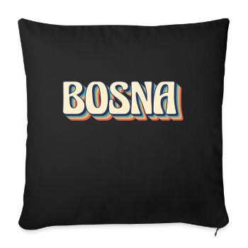 Balkan papa bosnie serbie croatie monténégro kosovo - Housse de coussin décorative 45 x 45 cm - noir - Devant