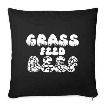 Grass Feed Beef - Sofakissenbezug 45 x 45 cm - Schwarz - Vorne