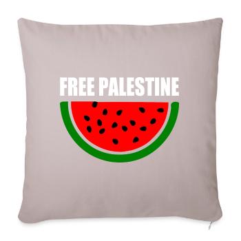 Free palestine Melon pastèque - Housse de coussin décorative 45 x 45 cm - taupe clair - Devant