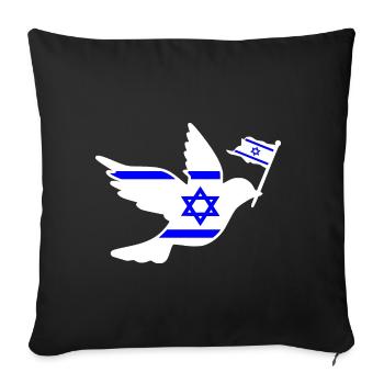 Israel dove of peace - Sofa pillowcase 17,3'' x 17,3'' (45 x 45 cm) - black - Front