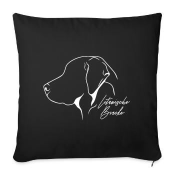 Lituanien Chien De Profil Chiens Chien De Chasse Wilsigns - Housse de coussin décorative 45 x 45 cm - noir - Devant