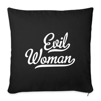 Evil Woman - Sofa pillowcase 17,3'' x 17,3'' (45 x 45 cm) - black - Front