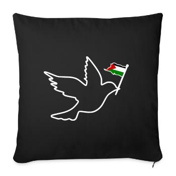 Free palestine - Sofa pillowcase 17,3'' x 17,3'' (45 x 45 cm) - black - Front