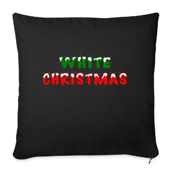 ☃️White Cristmas-Let it snow!❄️ - Sofa pillowcase 17,3'' x 17,3'' (45 x 45 cm) - black - Front