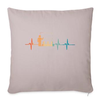 Heartbeat Teaching - Sofa pillowcase 17,3'' x 17,3'' (45 x 45 cm) - light taupe - Front
