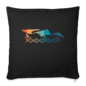 Le Paragliding est dans mon ADN - Housse de coussin décorative 45 x 45 cm - noir - Devant