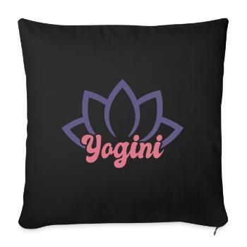 Cool Yogini - Housse de coussin décorative 45 x 45 cm - noir - Devant