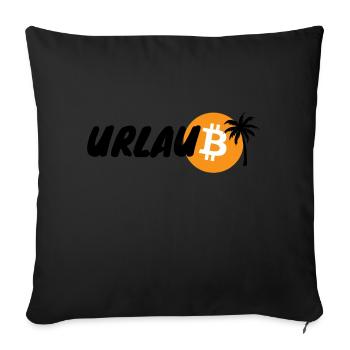 Crypto Holiday BTC Bitcoin 2 - Sofa pillowcase 17,3'' x 17,3'' (45 x 45 cm) - black - Front
