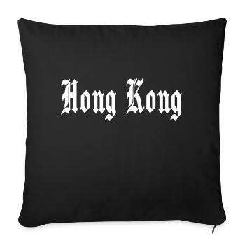 Hong Kong - Housse de coussin décorative 45 x 45 cm - noir - Devant