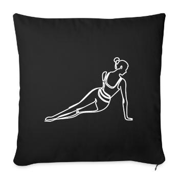 Fille de remise en forme - Housse de coussin décorative 45 x 45 cm - noir - Devant