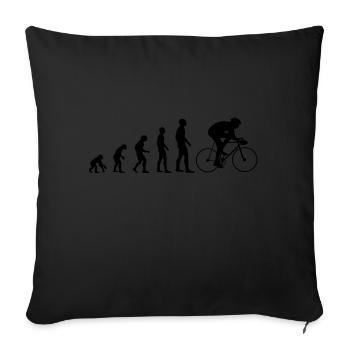 Evolution Rennrad - Sofakissenbezug 45 x 45 cm - Schwarz - Vorne