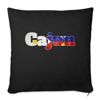 Cajun Pride Louisiane Racines Patriotique - Housse de coussin décorative 45 x 45 cm - noir - Devant