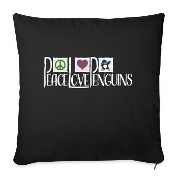 Amour Paix Pingouins Drôle Dab Cool Pingouin Dabbing - Housse de coussin décorative 45 x 45 cm - noir - Devant