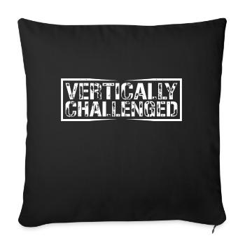 verticalement défié drôle petit gens blague hommes - Housse de coussin décorative 45 x 45 cm - noir - Devant
