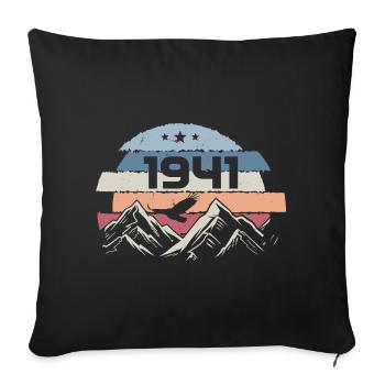 Original 1941 Vintage 1941 Birthday 1941 - Sofa pillowcase 17,3'' x 17,3'' (45 x 45 cm) - black - Front