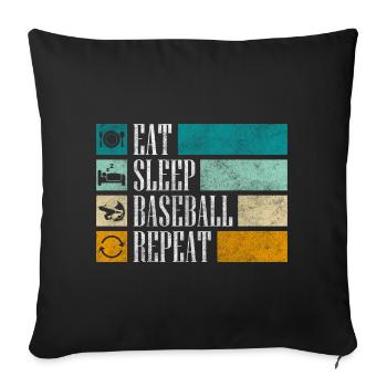 Receveur de l’équipe sportive - Housse de coussin décorative 45 x 45 cm - noir - Devant