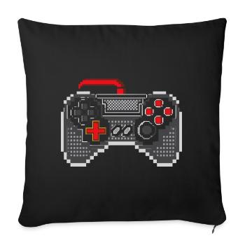 Gamepad Pixel Kunst - Sofakissenbezug 45 x 45 cm - Schwarz - Vorne