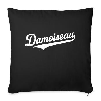 Damoiseau - Housse de coussin décorative 45 x 45 cm - noir - Devant