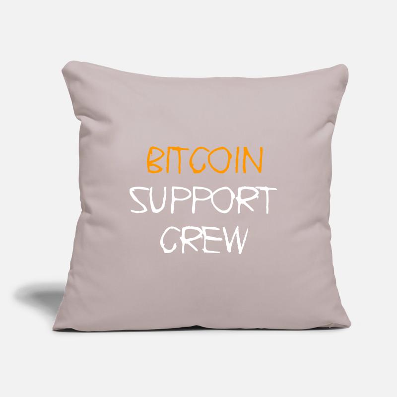 Conception de l’équipe de support Bitcoin Housse de coussin décorative 45 x 45 cm