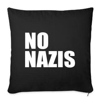 Pas de nazis - Housse de coussin décorative 45 x 45 cm - noir - Devant