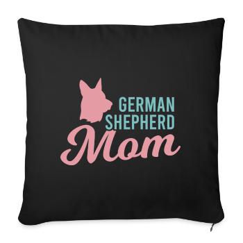 German Shepherd Mother - Sofa pillowcase 17,3'' x 17,3'' (45 x 45 cm) - black - Front