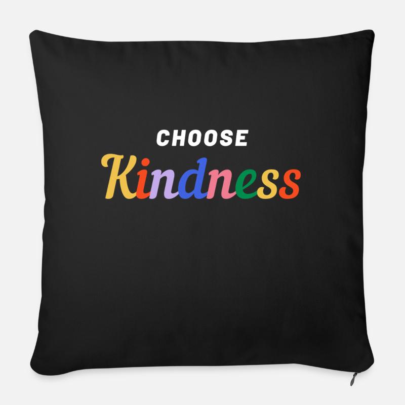 Choose Kindness-Pride - Sofakissenbezug 45 x 45 cm - Schwarz