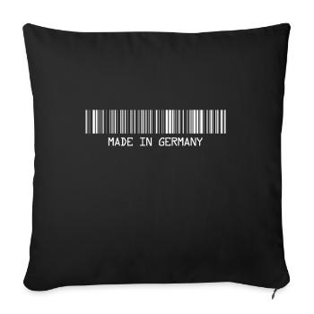 Fabriqué en Allemagne - Deutschland - Code-barres - Strichco - Housse de coussin décorative 45 x 45 cm - noir - Devant