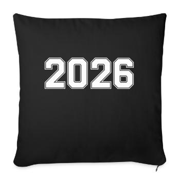 2026 - Sofa pillowcase 17,3'' x 17,3'' (45 x 45 cm) - black - Front