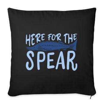 Pêche au harpon - Housse de coussin décorative 45 x 45 cm - noir - Devant