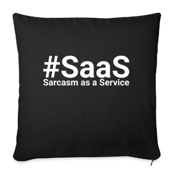 Sassy as a Service SaaS - Sofa pillowcase 17,3'' x 17,3'' (45 x 45 cm) - black - Front