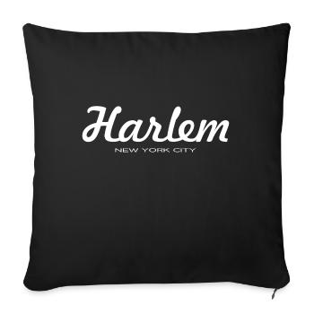 Harlem - NYC - New York - États-Unis - États-Unis - Housse de coussin décorative 45 x 45 cm - noir - Devant