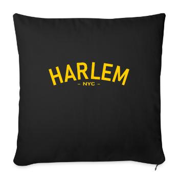 Harlem - NYC - New York - États-Unis - États-Unis - Housse de coussin décorative 45 x 45 cm - noir - Devant