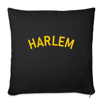 Harlem - NYC - New York - États-Unis - États-Unis - Housse de coussin décorative 45 x 45 cm - noir - Devant