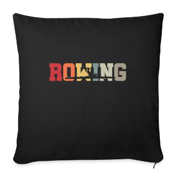 Aviron - Aviron - Rameur - Aviron - Housse de coussin décorative 45 x 45 cm - noir - Devant