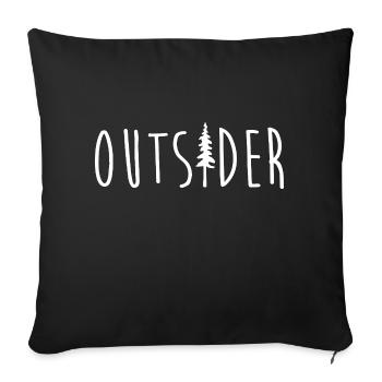 Outsider Aventurier Passionné d’exploration - Housse de coussin décorative 45 x 45 cm - noir - Devant