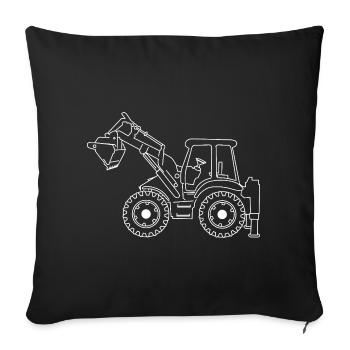 Bagger - Sofakissenbezug 45 x 45 cm - Schwarz - Vorne