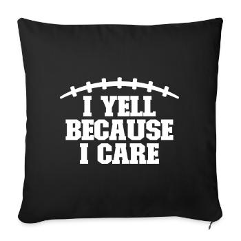 I'm screaming because I care about football parents - Sofa pillowcase 17,3'' x 17,3'' (45 x 45 cm) - black - Front