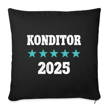 Confectioner 2025 Training Examination Master Trainee - Sofa pillowcase 17,3'' x 17,3'' (45 x 45 cm) - black - Front