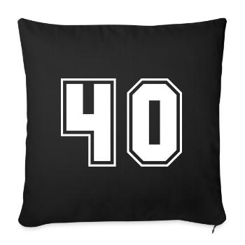 Sporty Number Design 40 Birthday - Sofa pillowcase 17,3'' x 17,3'' (45 x 45 cm) - black - Front