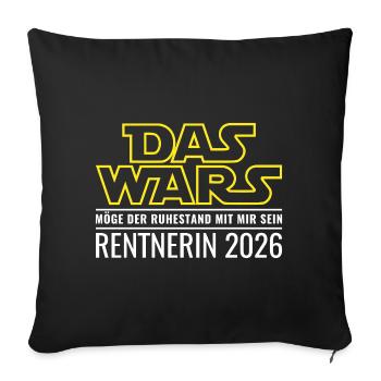 Pensioner 2026 Retirement That's It Pension Gift - Sofa pillowcase 17,3'' x 17,3'' (45 x 45 cm) - black - Front