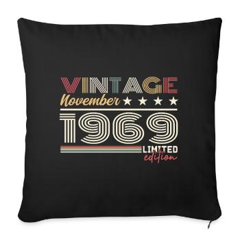 November 1969 - Sofa pillowcase 17,3'' x 17,3'' (45 x 45 cm) - black - Front