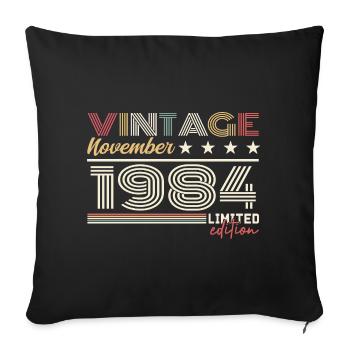 Novembre 1984 - Housse de coussin décorative 45 x 45 cm - noir - Devant