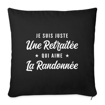 Retired Hiking Enthusiast - Sofa pillowcase 17,3'' x 17,3'' (45 x 45 cm) - black - Front